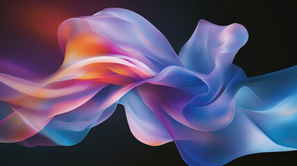 Fototapeta premium Dynamic Fluid Wave-Like Geometric Pattern with Smooth Curves