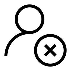 Obraz premium user thin icon