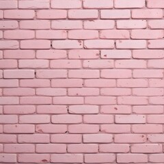 Fototapeta premium Pastel pink brick wall textured background