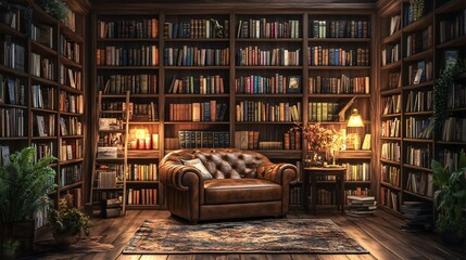 Exploring cozy reading nooks home library interior design warm atmosphere inviting viewpoint