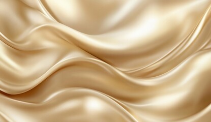 Fototapeta premium Golden silk flowing, elegant backdrop, studio shot, luxury texture