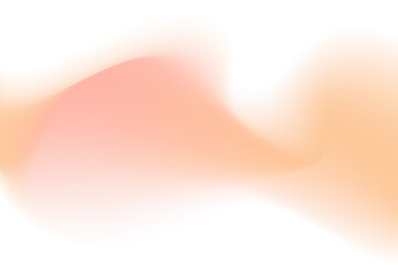 Aesthetic light pink, nude peach color blurry wave form, iridescent smooth gradient brush stroke isolated motion element, transparent background. Dreamy beige glow abstract dynamic watercolor shape.