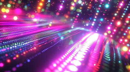 Obraz premium Abstract Colorful Lightscape Dynamic Flowing Design