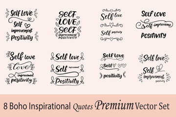  Inspirational Quotes Premium Vector Set.