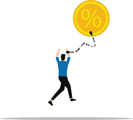 High increasing rate or interest price concept