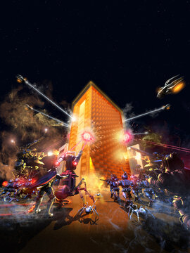 Cyber attack, conceptual illustration