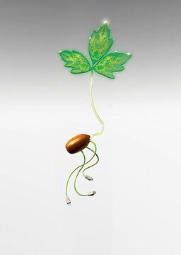 Green electronics, conceptual illustration