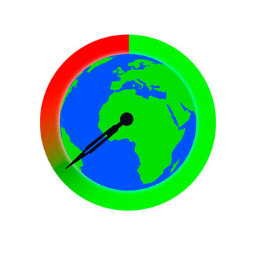 Climate clock, conceptual illustration