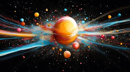 Colorful Cosmic Explosion Planets and Stars