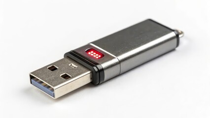 USB Flash Drive on White Background