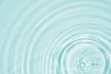 Abstract transparent water shadow surface texture natural ripple on blue background