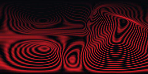 Vector red line background curve element with white space for text and message design