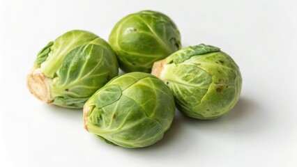 Brussels Sprouts on White Background
