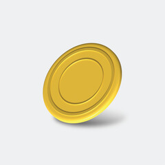 coin single 3d icon
