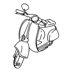 vintage scooter vector illustration © Zen20