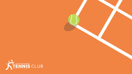 Tennis symbol with tennis ball, Illustrations for use in online sporting events , Illustration Vector EPS 10