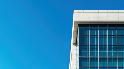 Obraz premium Federal Reserve building under clear blue sky. Featuring economic regulation and financial stability