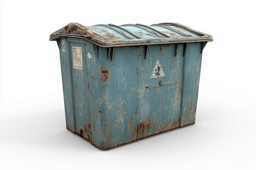 3D Rendered Old City Dumpster, Isolated