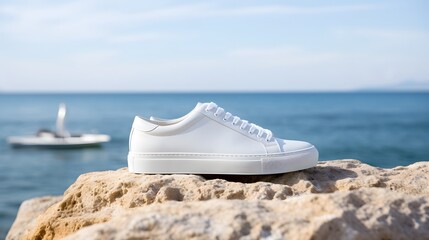 Obraz premium Stylish and Eco Conscious Sneaker Crafted from Biodegradable and Recycled Materials for a Sustainable Lifestyle