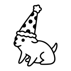 a black and white hand drawn of an adorable chihuahua puppy in pose