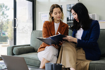Businesswoman discuss with new startup project Idea presentation.