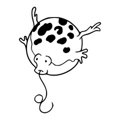 funny cartoon balloon of frog