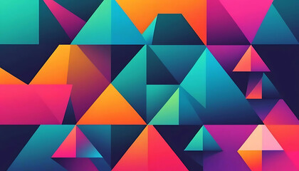 Fototapeta premium Colorful Abstract Geometric Shapes with Smooth Gradients for Digital Projects