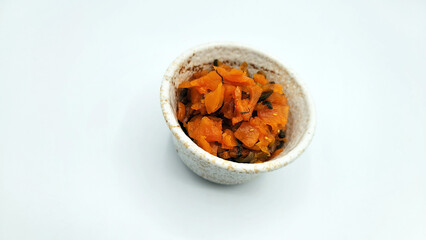 福神漬け・日本のお漬物・カレーライスの添え物・お茶うけ／Fukujinzuke, Japanese pickles, side dish for curry rice, tea snack／후쿠진 절임 · 일본 절임 · 카레 라이스의 곁들임 · 차 게