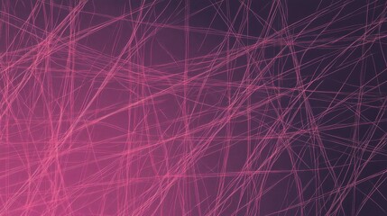 Abstract art of red lines overlapping a purple background