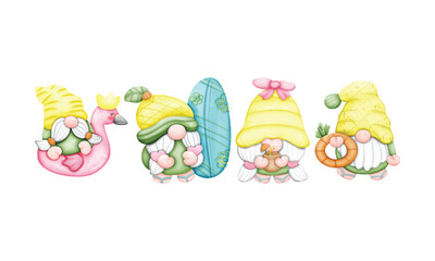 Set of cute summer elements.