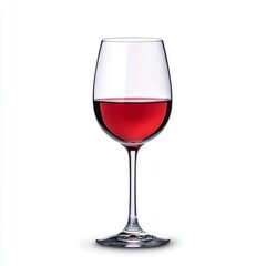 Elegant Red Wine In A Crystal Glass, Generative AI.