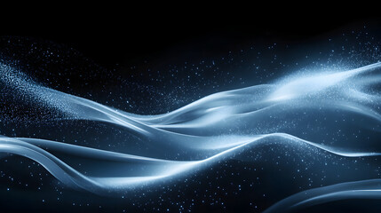 Abstract Blue Wave Particle Background