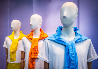 typical mannequin at a window display