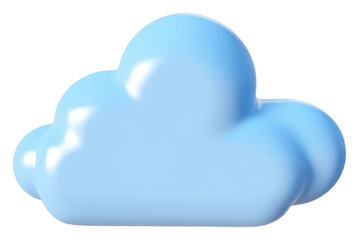 Obraz premium PNG Cloud white background turquoise balloon.