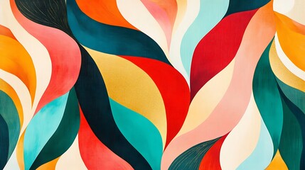 Obraz premium Abstract Colorful Wave Pattern Design Art
