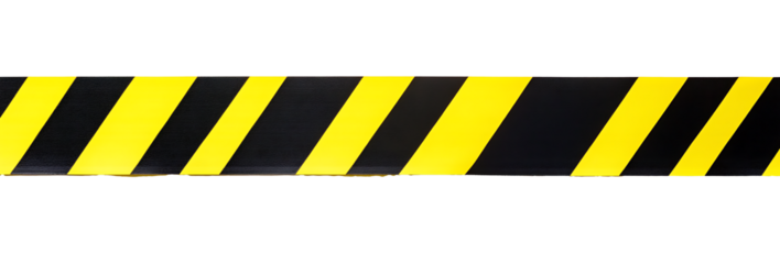 Black and yellow striped safety tape isolated on white background.PNG