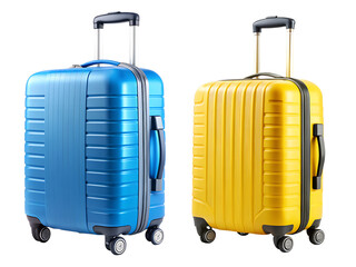 Two suitcases, a Set of luggage collections isolated