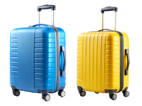 Two suitcases, a Set of luggage collections isolated