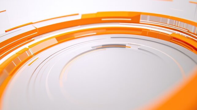 Techno-futuristic breaking news background with curved panels and glass structure