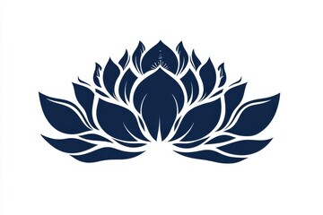 Lotus Mandala Isolated on White Background