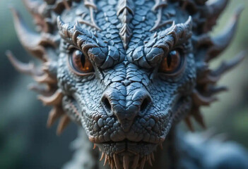 Fototapeta premium close up of a dragon face, 