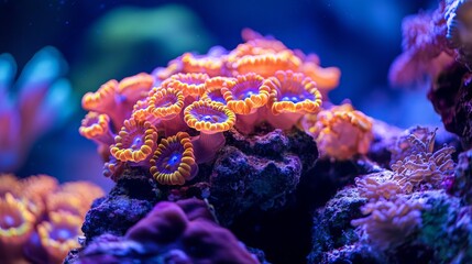 Diverse and healthy coral reef ecosystem with vibrant marine biodiversity