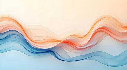 Abstract background with smooth waves in colorful shades