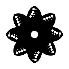 black flower illustration design