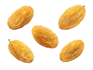 Dried yellow raisins, Raisins set, Golden Yellow Raisins, Fresh Yellow raisins, isolated
