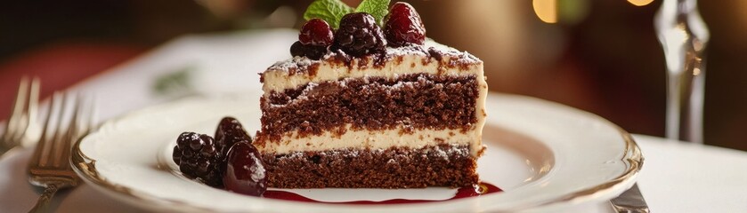 A moist fruit cake showcasing a variety of textures served on a rustic wooden table, perfect for festive celebrations.