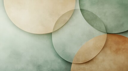 Overlapping circles of different colors creating modern abstract background