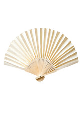 Isolated Beige Paper Fan