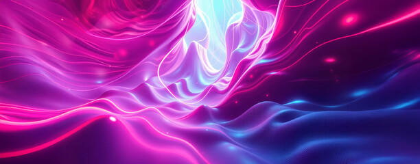 Obraz premium Abstract Curved Multi color Shape with Lighting Effect – Luxury Design on Multi color Background with Copy Space.