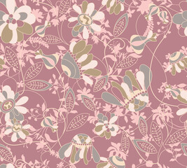 Elegant Colour Design Floral Pattern